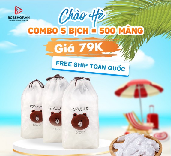 Combo 5 Bịch Màng Bọc Thực Phẩm Con Gấu