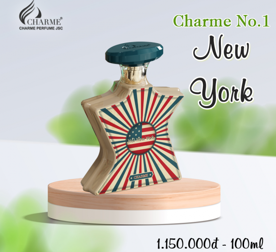 Nước hoa unisex chính hãng Charme N0.1 NewYork 15ml kết hợp rất gợi cảm giữa mùi hương gỗ và hương cay nồng