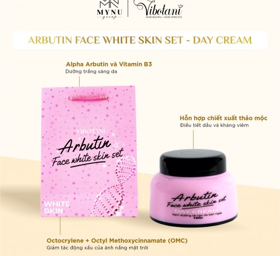 Kem Dưỡng Da Mặt Ban Ngày Arbutin Face White Skin Set - Day Cream