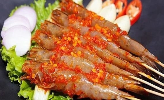 Tôm nướng sate