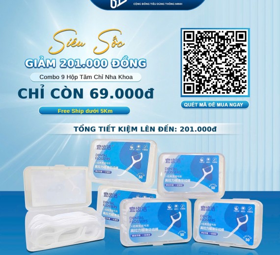 Combo 9 Hộp Tăm Chỉ Nha Khoa Nhật Bản Dental Floss Toothpick