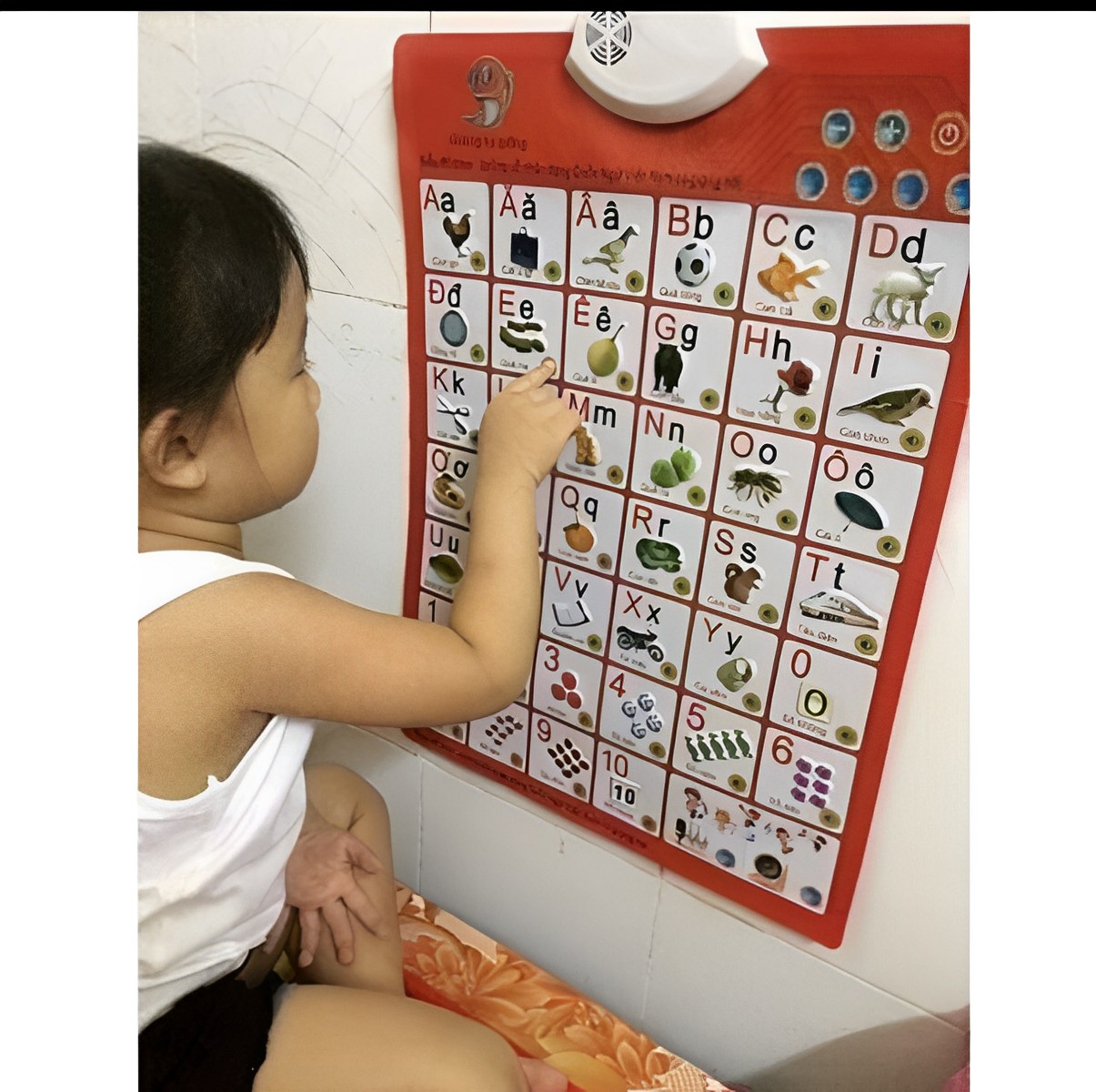 Bảng chữ cái biết nói tự động màu đỏ - Ảnh 1
