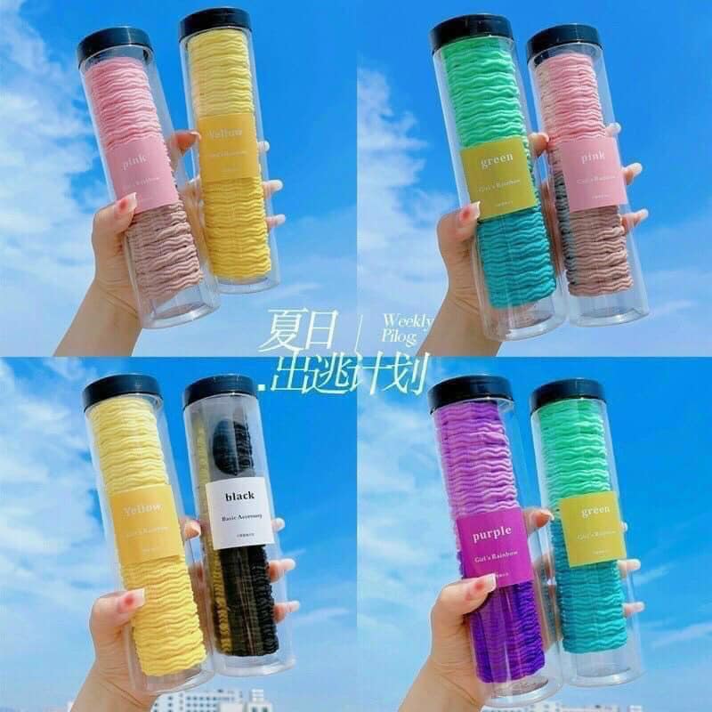 Set 20 Dây Chun Buộc Tóc Siêu Xinh Đựng Trong Hộp - Ảnh 1