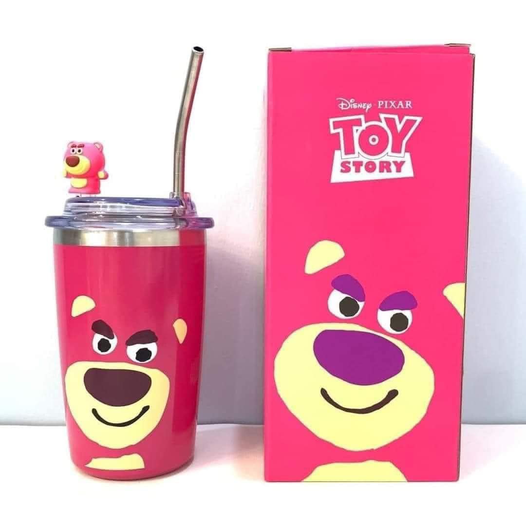 Cốc iNox Giữ Nhiệt Gấu Dâu LOTSO 480ml Kèm Ống Hút - Ảnh 1