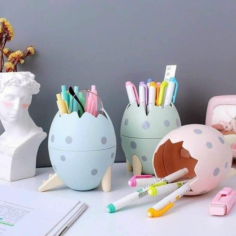 Ống đựng bút, thùng rác mini hình quả trứng khủng long - Ảnh 1