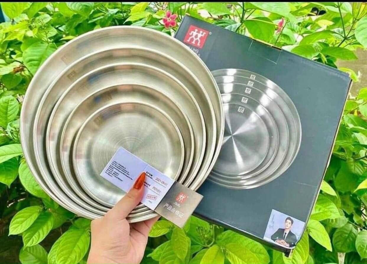 BỘ 5 ĐĨA INOX - Ảnh 1