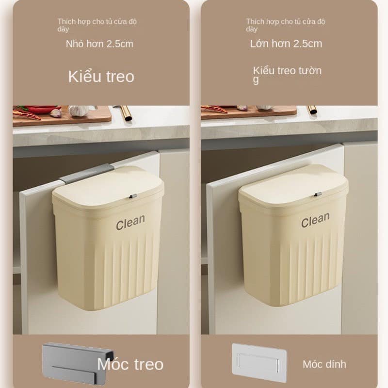 Thùng Rác CLEAN Treo Tường Đa Năng Bền Chắc - Ảnh 1
