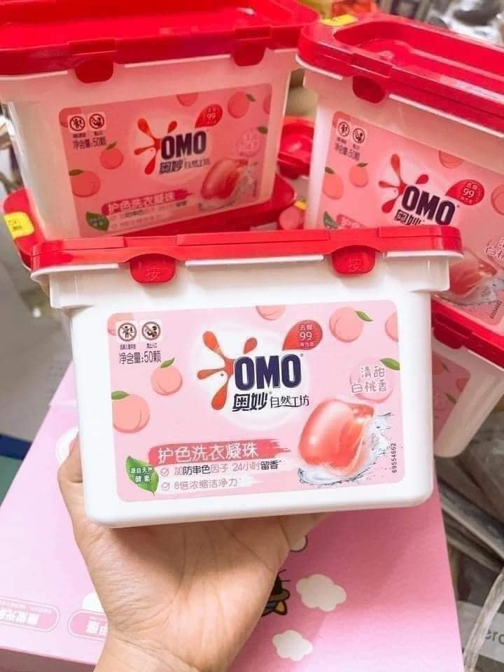 Viên giặt OMO siêu thơm.  Hộp 50 viên - Ảnh 1