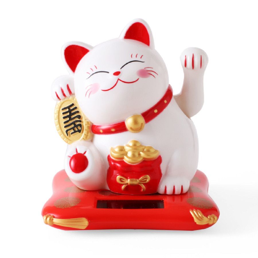 Mèo thần tài Nhựa năng lượng mặt trời size Mini - Ảnh 1