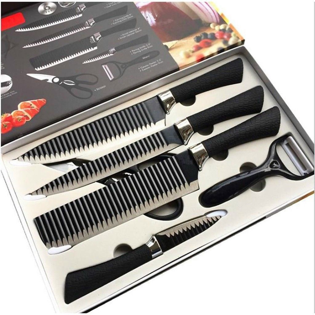 BỘ DAO LƯỢN SÓNG ĐEN - Ảnh 1