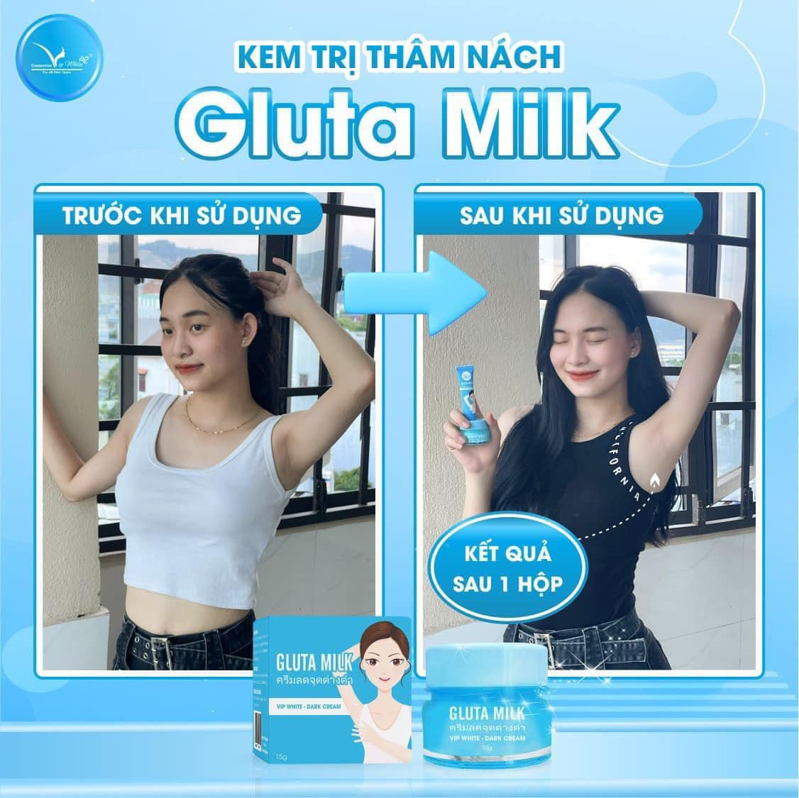 KEM TRỊ THÂM NÁCH GLUTA MILK - Ảnh 1