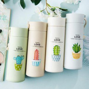 Bình nước thủy tinh bọc nhựa Xương Rồng - Ảnh 1