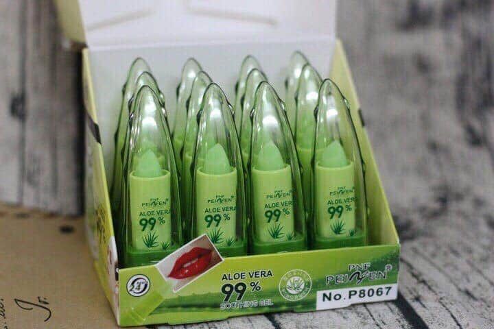 Lố 12 Son Dưỡng Môi Nha Đam Aloe Vera - Ảnh 1