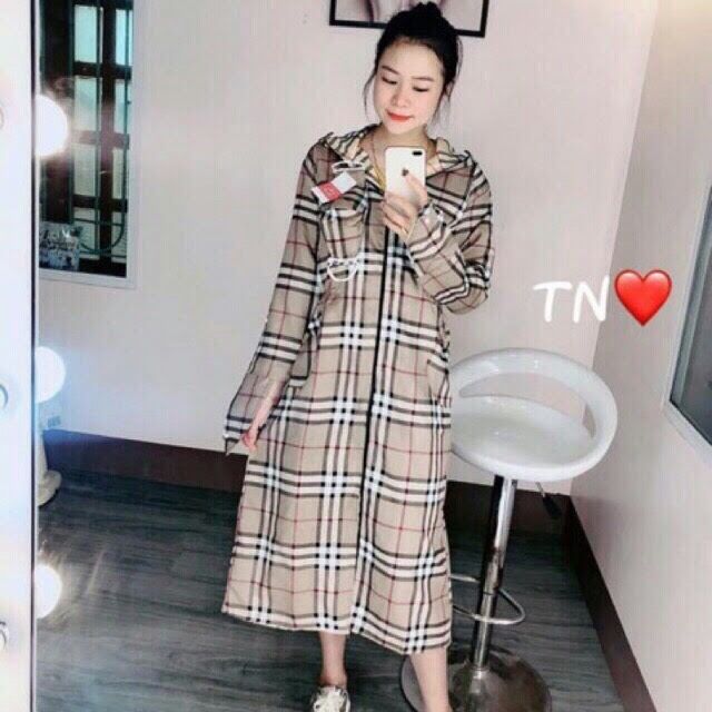 Áo chống nắng kẻ thô nữ chất liệu đẹp - Ảnh 1