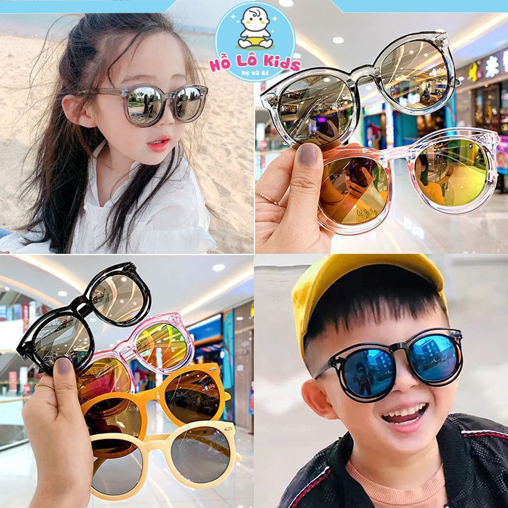 Kính thời trang trẻ em tráng gương chống tia UV Hàn Quốc 2-12 tuổi Hồ Lô Kids - Ảnh 1