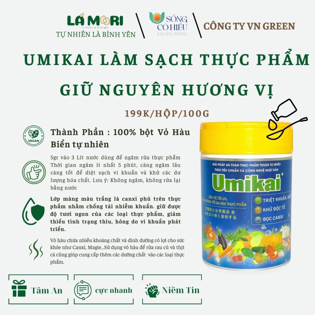 UMIKAI - Bột Ngâm Rửa Rau Củ Quả - Ảnh 1