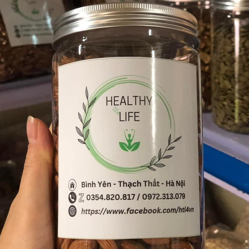 Hạt Hạnh Nhân - Healthy Life Hộp 500 gram - Ảnh 1