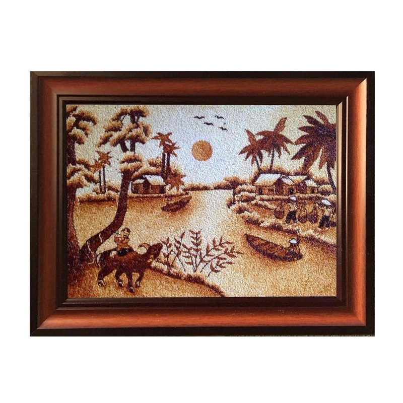 Tranh Gạo Vân Quân Kích Thước 50x70 cm - Ảnh 2