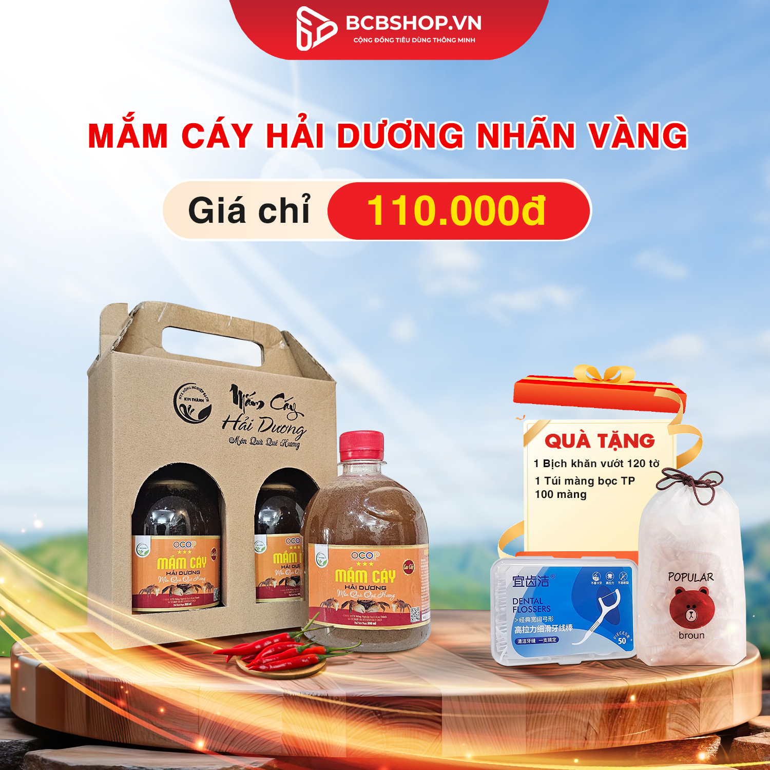 Nắm Cáy Hải Dương Nhãn Vàng - OCOP 3 Sao - Ảnh 1