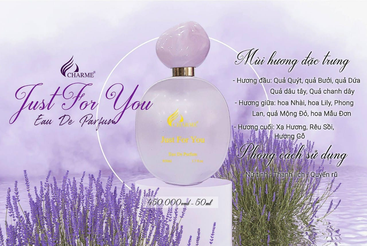 Nước Hoa Nữ CHARME JUST FOR YOU Vui Tính, Lãng Mạng và Tinh Nghịch 50ml - Ảnh 4