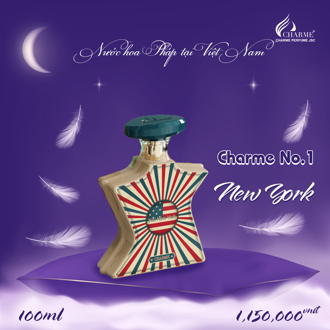 Nước hoa unisex chính hãng Charme N0.1 NewYork 15ml kết hợp rất gợi cảm giữa mùi hương gỗ và hương cay nồng - Ảnh 3