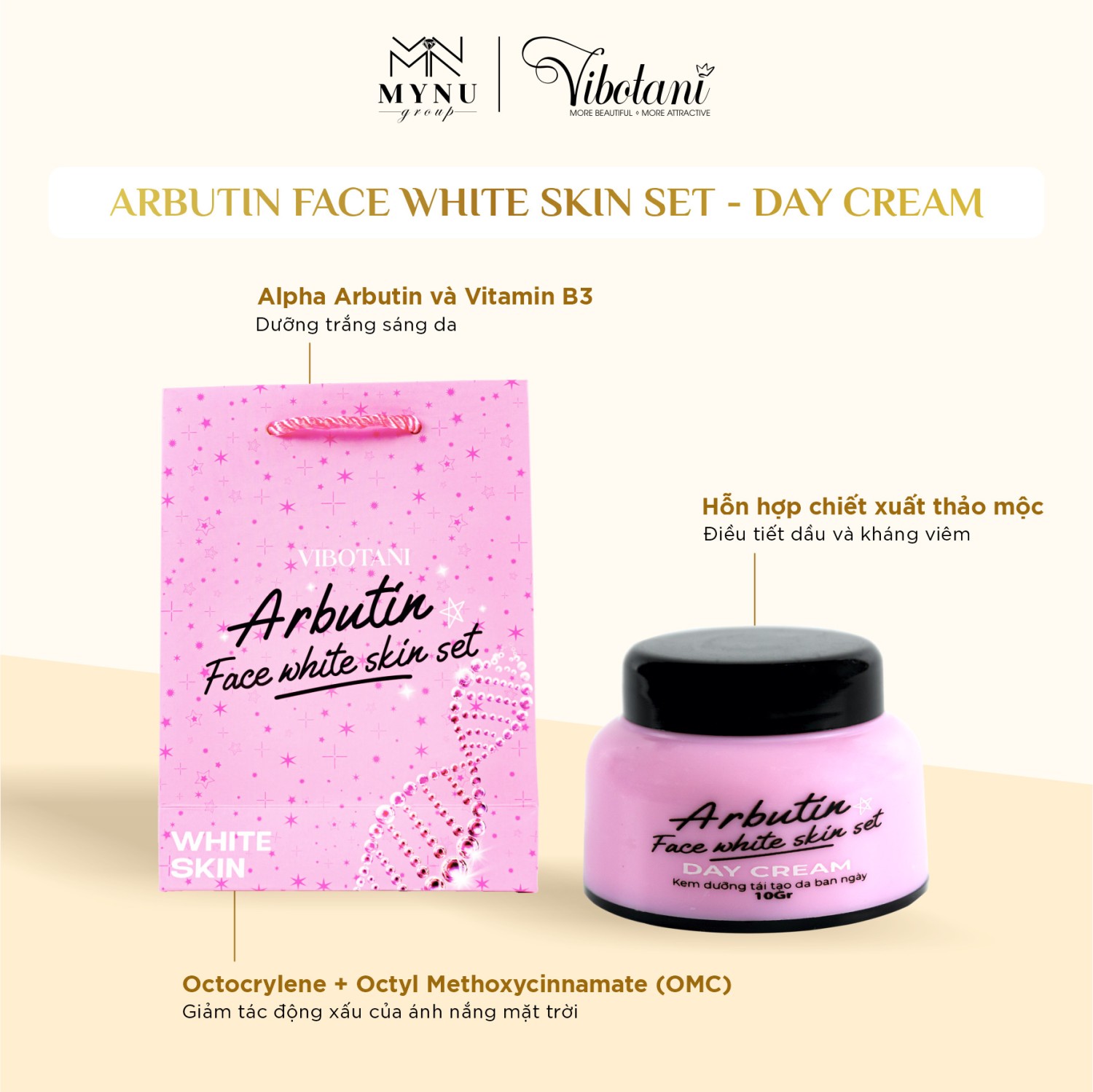 Kem Dưỡng Da Mặt Ban Ngày Arbutin Face White Skin Set - Day Cream - Ảnh 1