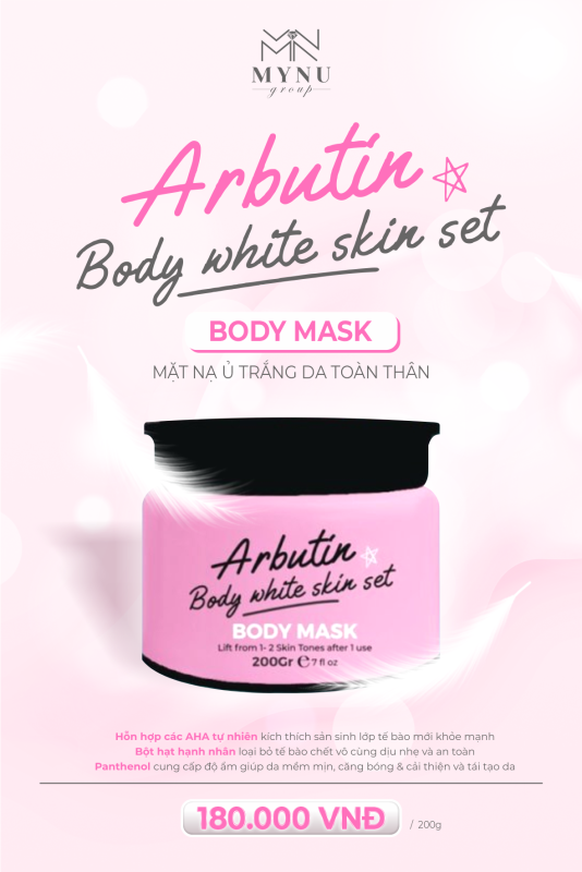 MẶT NẠ Ủ TRẮNG DA TOÀN THÂN ARBUTIN BODY WHITE SKIN SET - BODY MASK - Ảnh 1