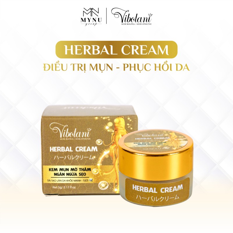 KEM MỤN MỜ THÂM NGĂN NGỪA SẸO VIBOTANI HERBAL CREAM - Ảnh 1