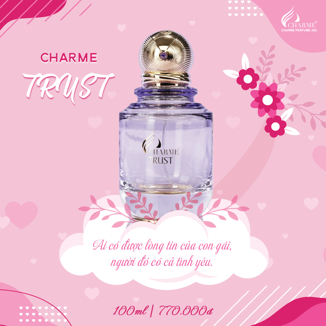 Nước hoa nữ cao cấp Charme Trust 100ml mùi hương hoa cỏ trái cây tươi mát trang nhã lưu hương lâu - Ảnh 2