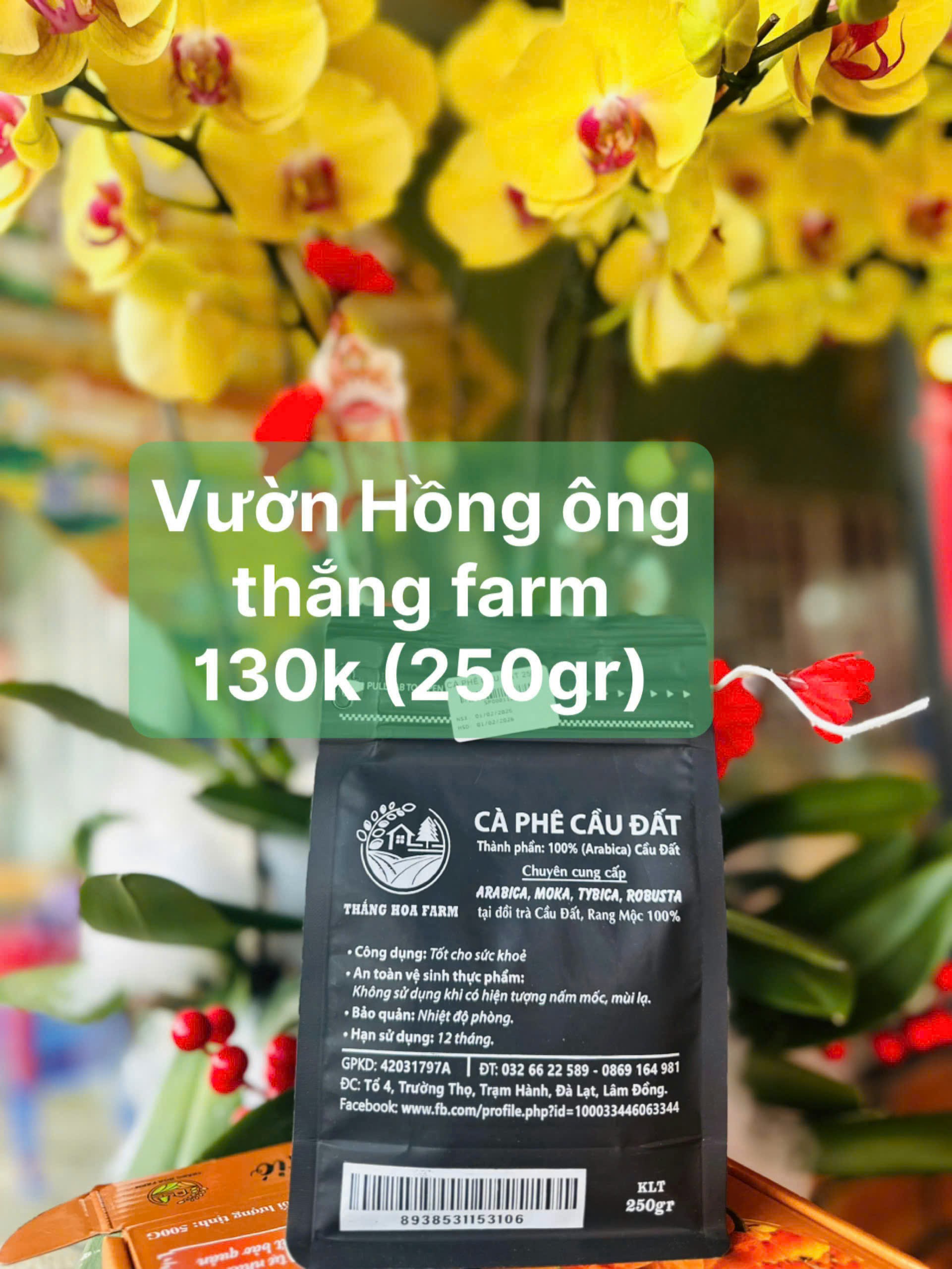 Cà phê Cầu Đất 250gr - Ảnh 1